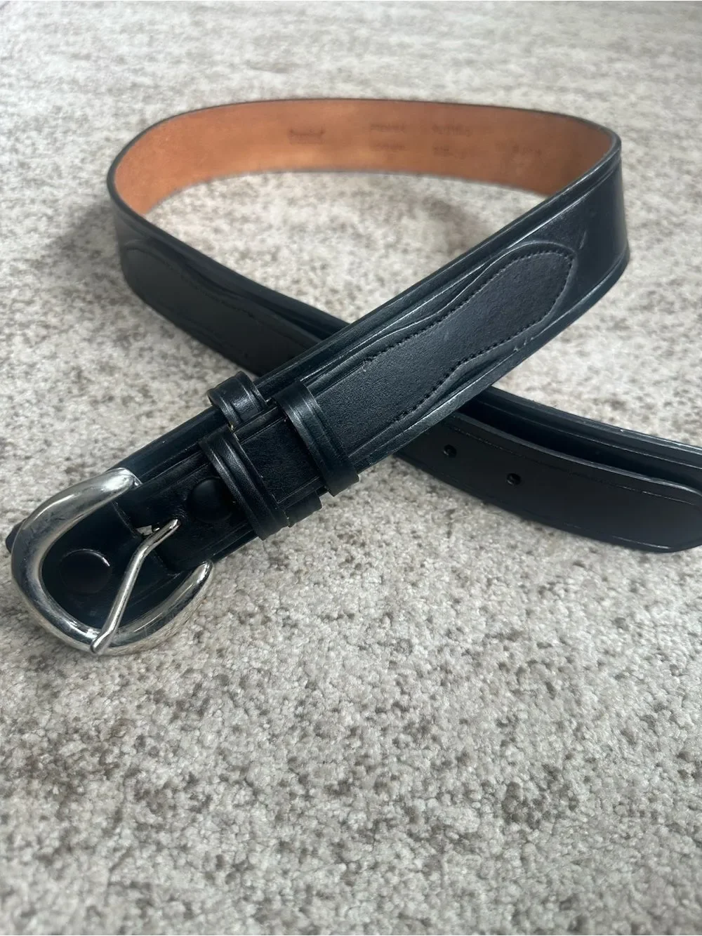 Premier Black Leather Belt 36